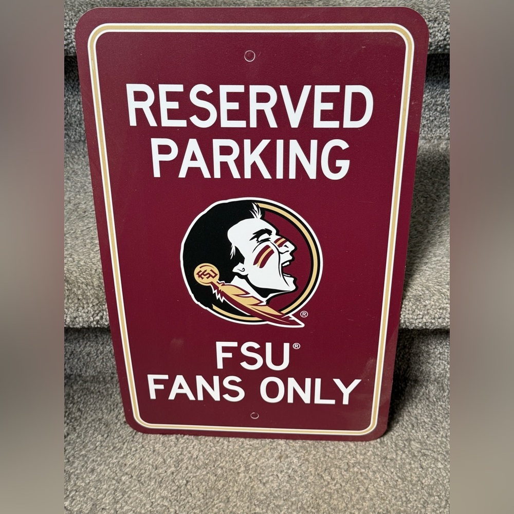FSU Reserved Parking Sign - garnet and gold